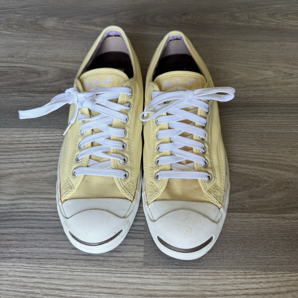 VTG Converse Jack Purcell Yellow Sneakers Mens 9 Womens 10.5